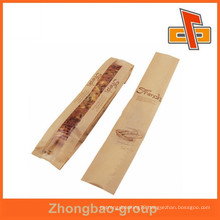 raw material baguette packing laminated paper bag with side gusset